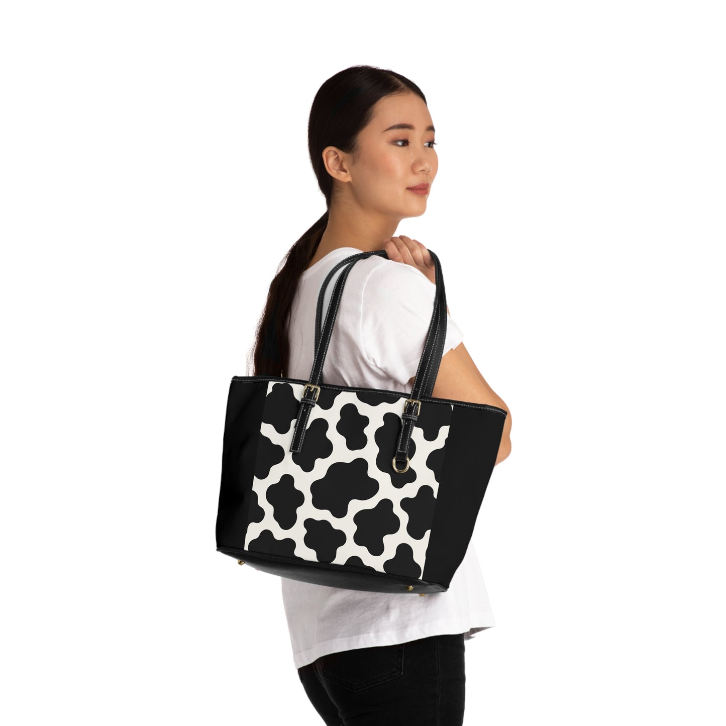 Cow Print (small)-PU Leather Shoulder Bag