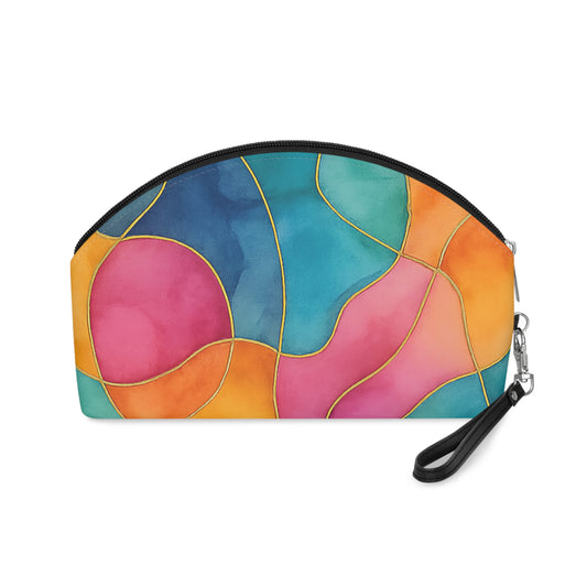 Vicky-2025 Artisan Luxe Collection- Makeup Bag — Vibrant Stained-Glass Cosmetic Pouch
