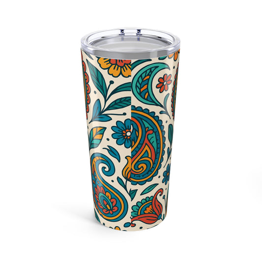 BoHo Flower and Paisley Tumbler 20oz