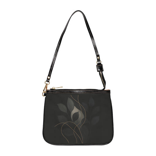 Shirley-Artisan Luxe Collection-Small Shoulder Bag — Elegant Dark Floral Crossbody Purse