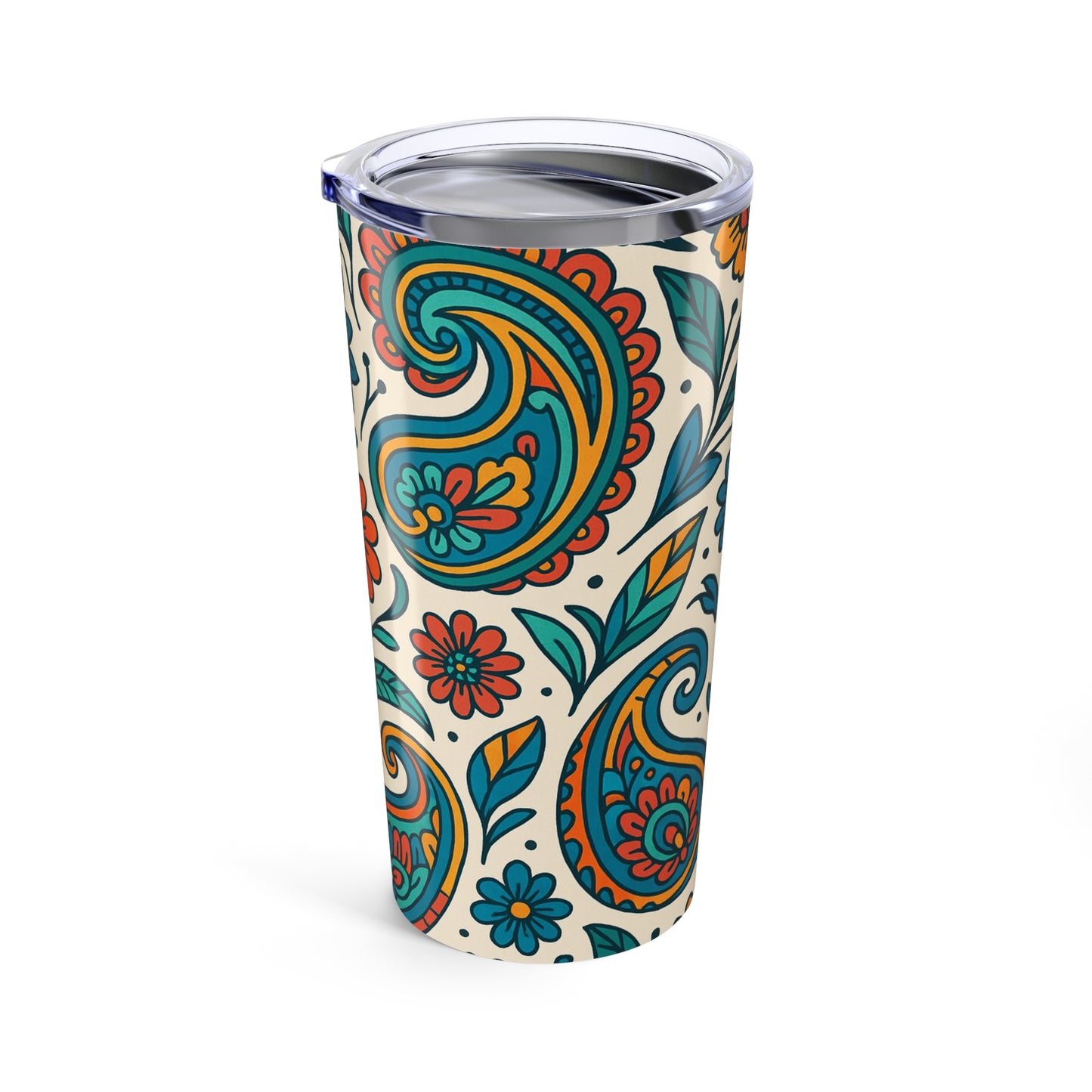 BoHo Flower and Paisley Tumbler 20oz