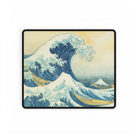 Great Ocean Wave-Echoes of the Masters-Inspired Desk Mat for Home & Office