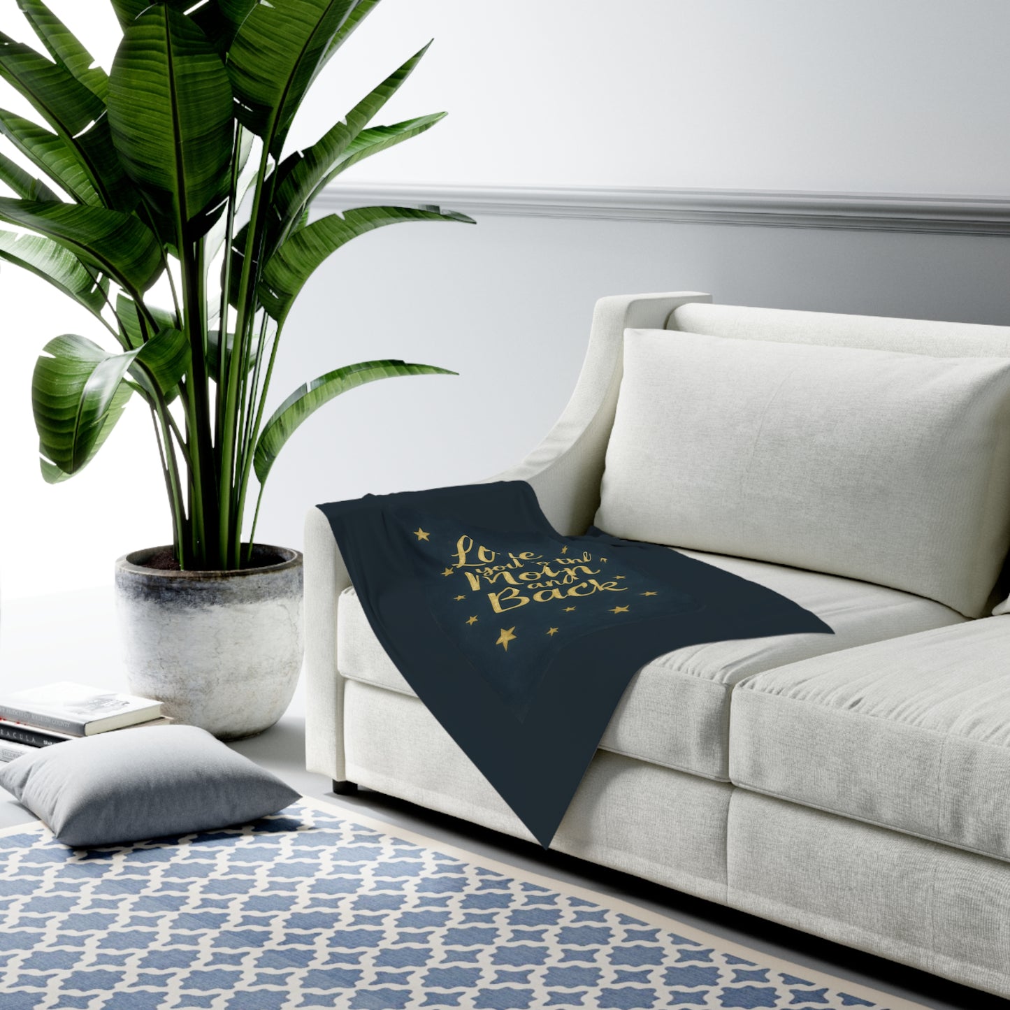 To the Moon 2-Baby Swaddle Blanket — Celestial Dreams-Soft Nautical Star Nursery Gift for Newborns