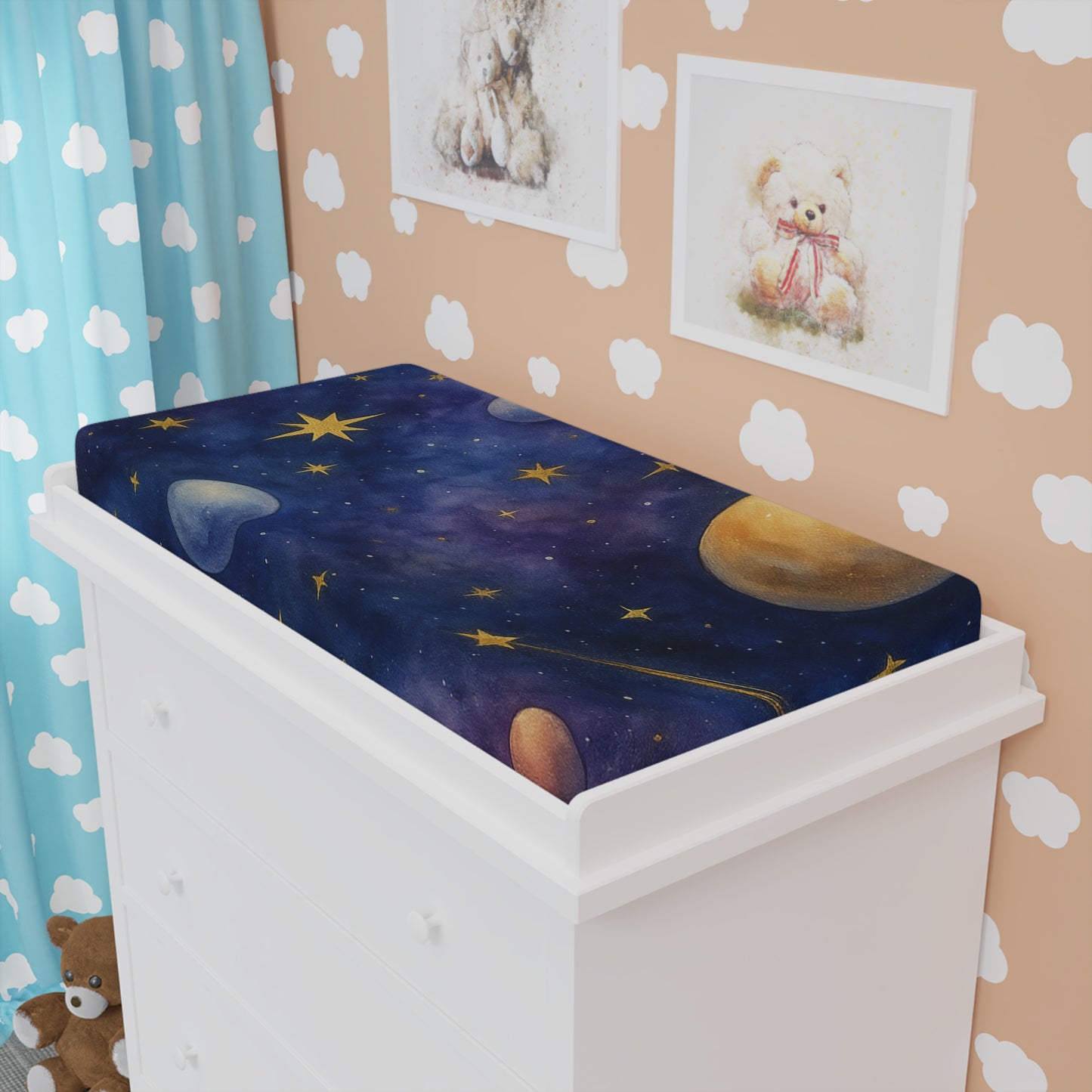 Cosmic Baby-Celestial Baby Changing Pad Cover - Space Theme Nursery Decor