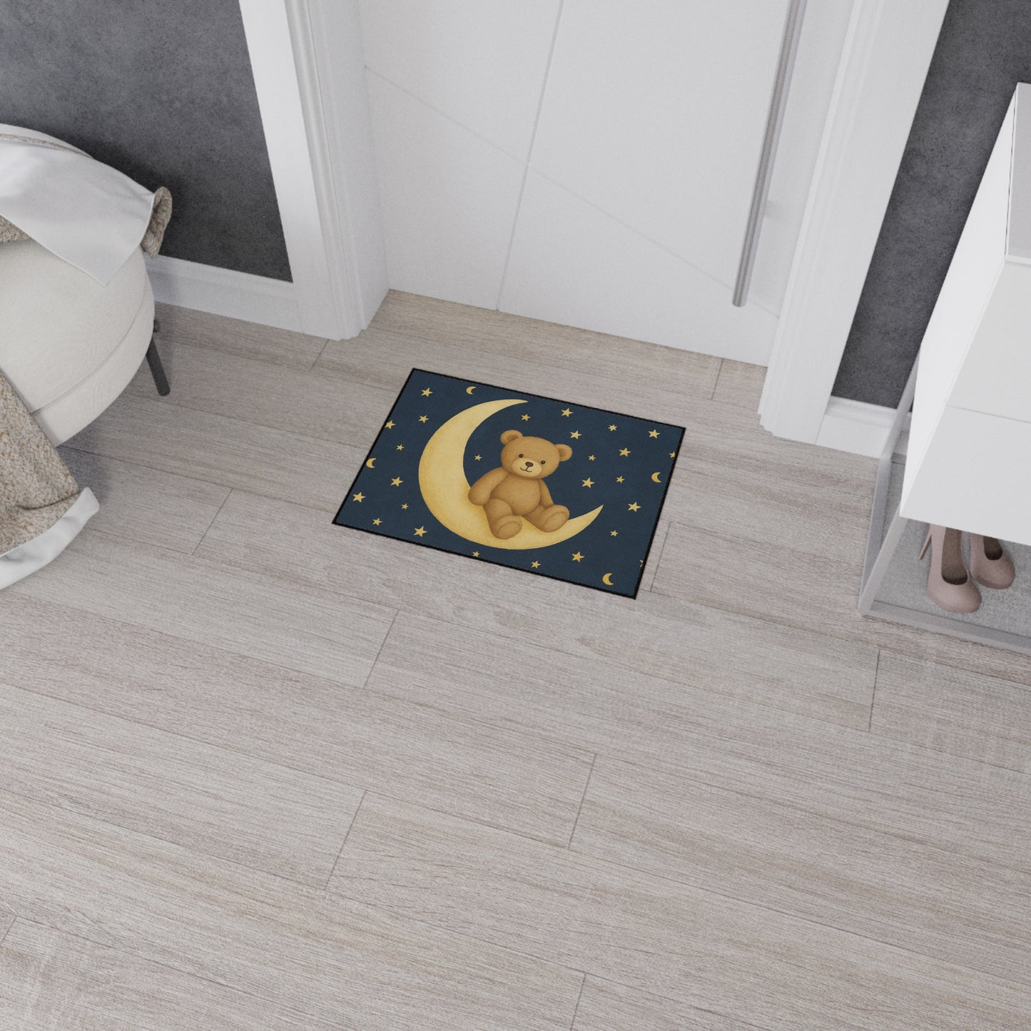 To the Moon – Starfield Heavy-Duty Floor Mat | Celestial Nursery & Play Rug
