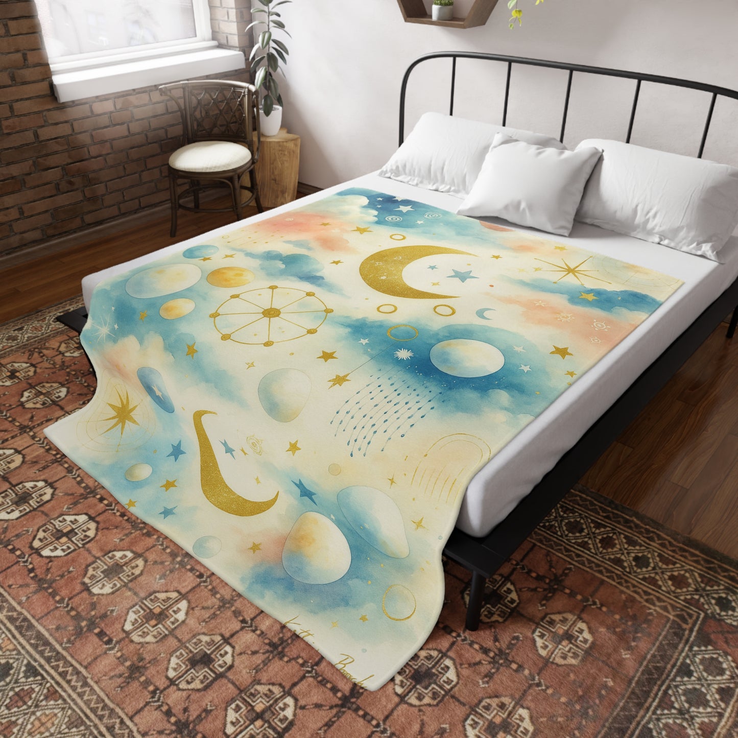 Blue Twilight- Celestial Dreams Nursery Design by Artist Katherine Bobeck, Soft and Cozy