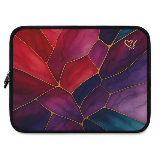 Artisan Luxe Stained Glass Laptop Sleeve — "Shelby 2025" Colorful Protective Case