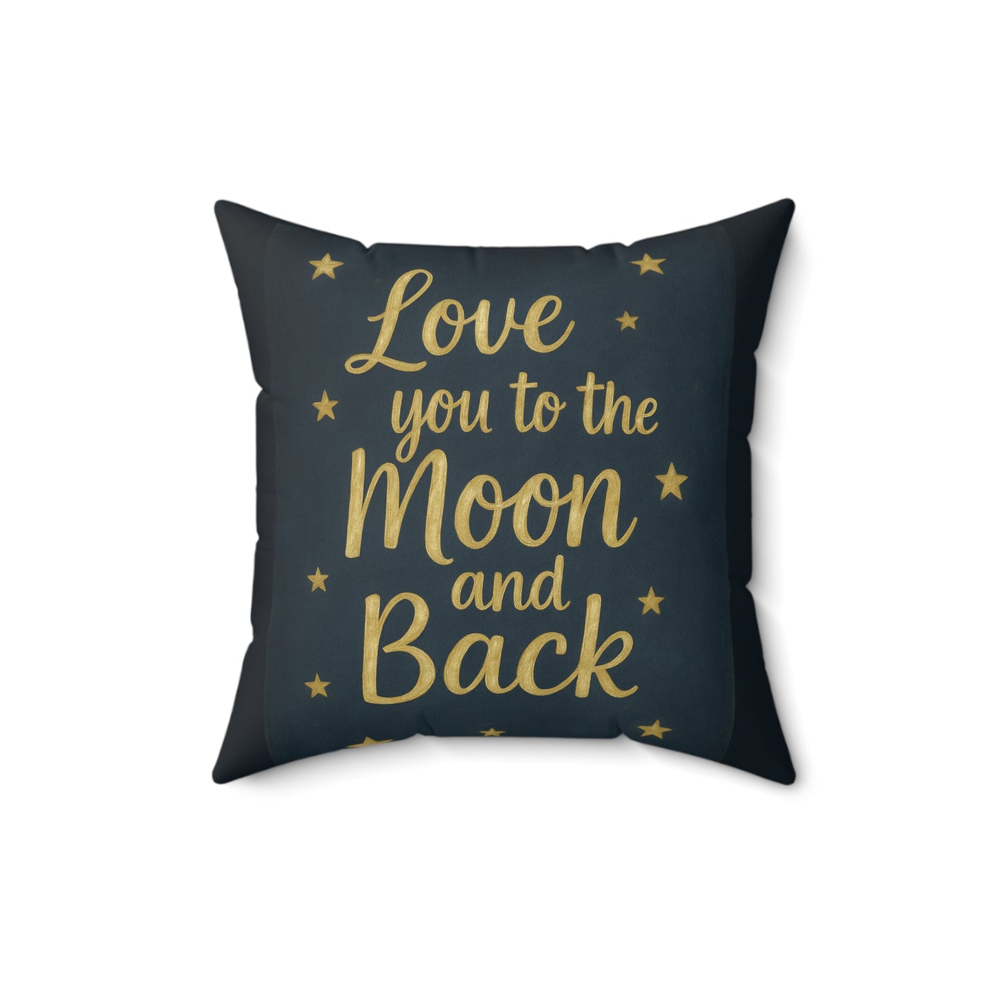 To the Moon-Teddy on Moon  3-Faux Suede Pillow — Nursery Night Sky Decorative Throw Pillow