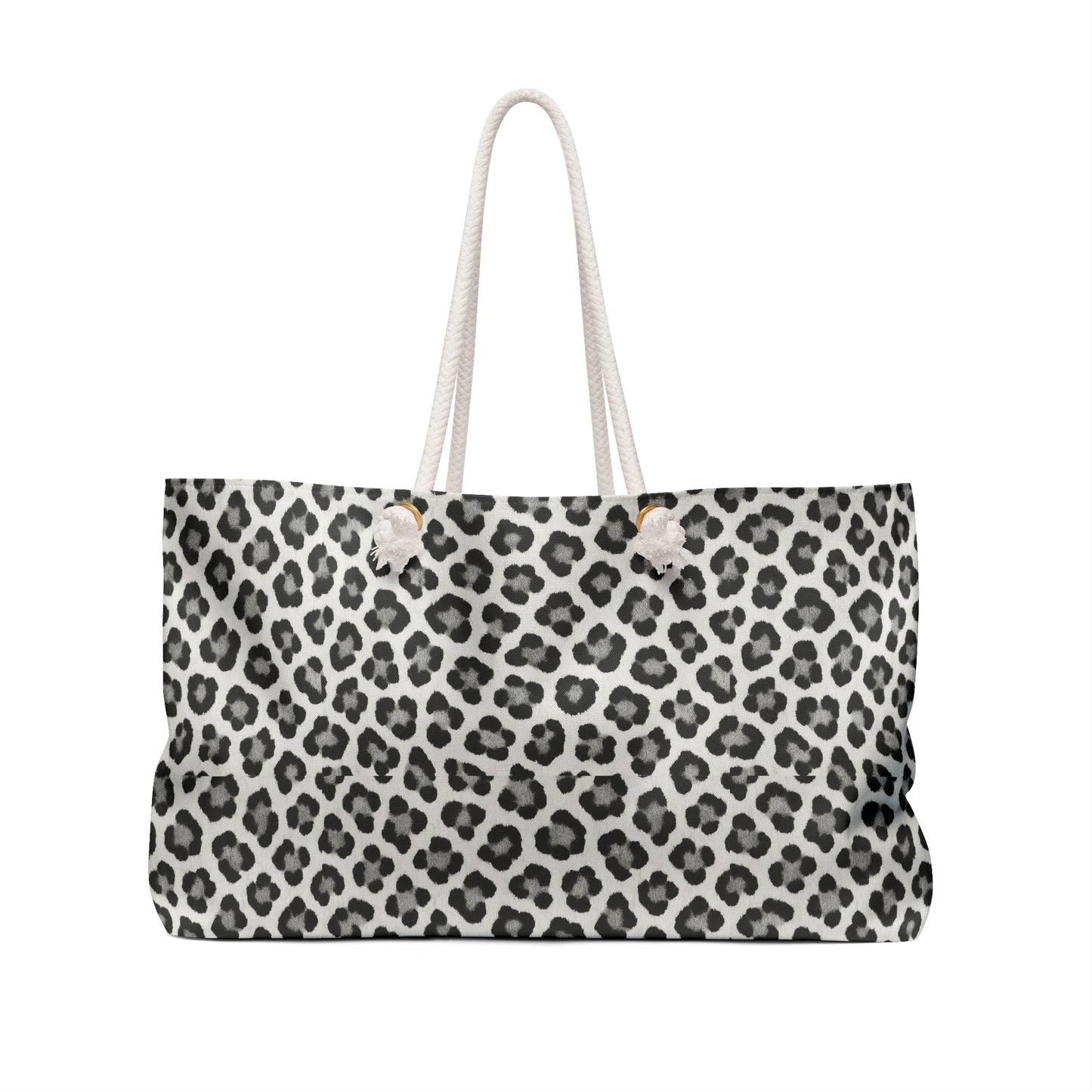 Snow Leopard Print Weekender Bag – Stylish Animal Print Travel Tote