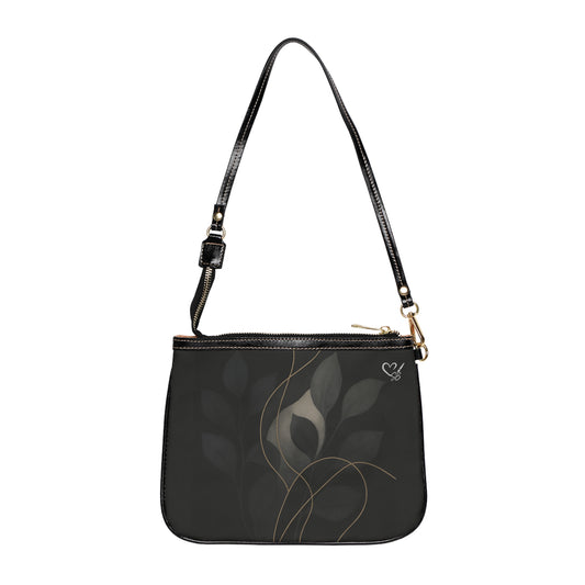Shirley-Artisan Luxe Collection-Small Shoulder Bag — Elegant Dark Floral Crossbody Purse