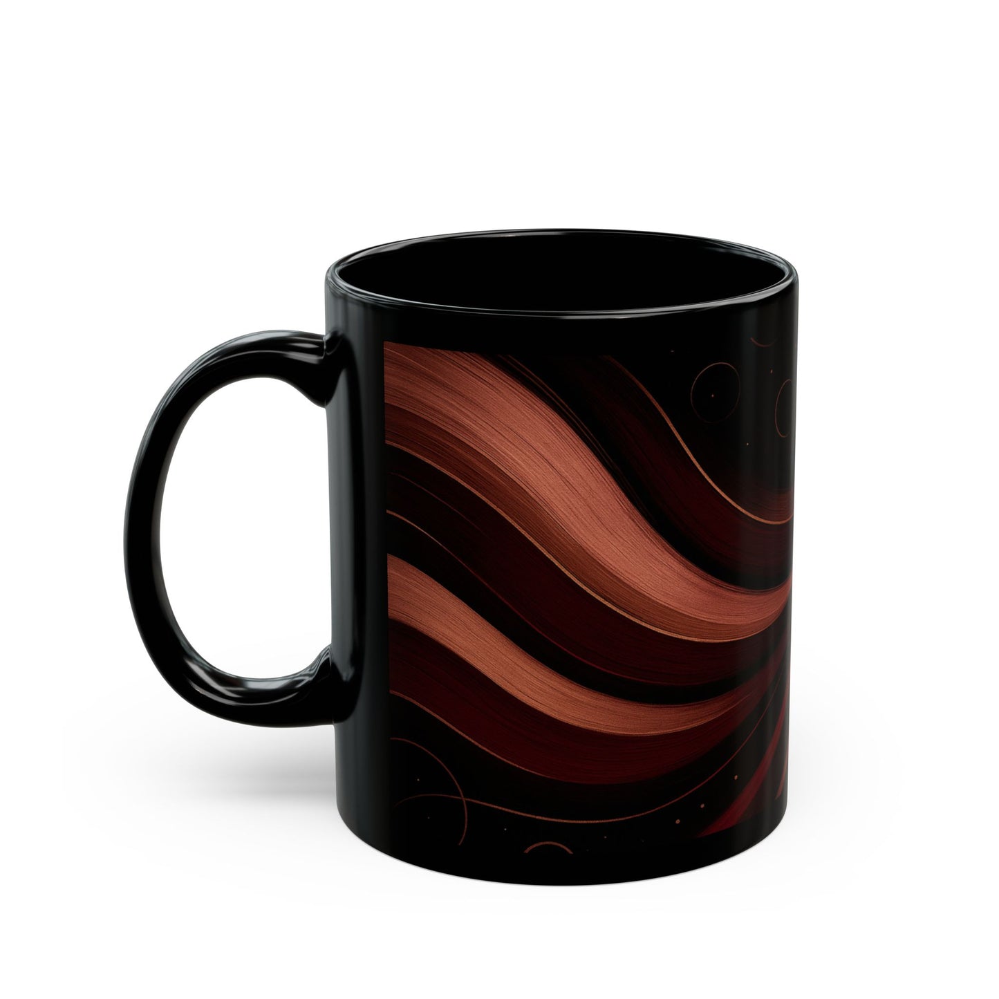 Copper Veil 5-Soulful Collection-Black Mug — 11oz & 15oz Ceramic Coffee Cup