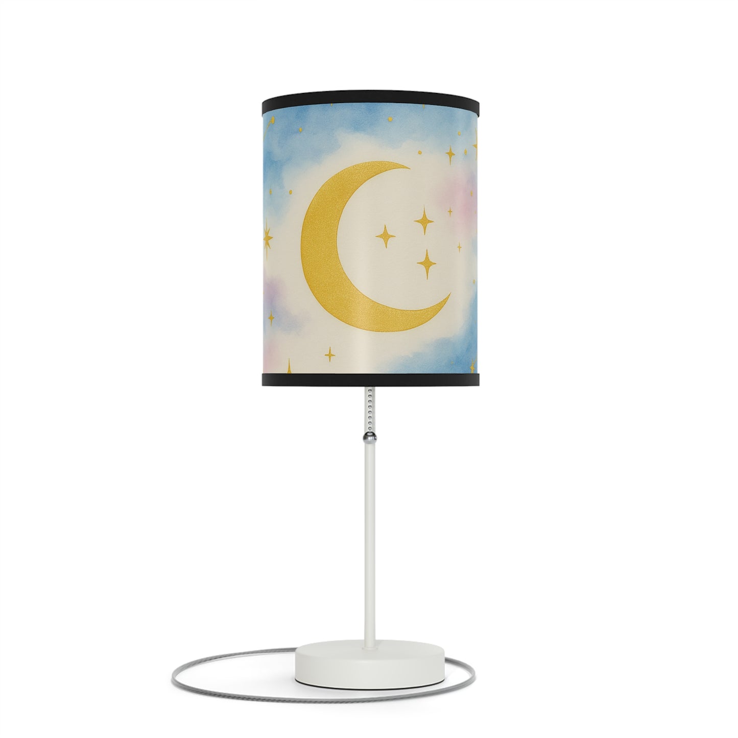 Celestial Moon-Celestial Dreams -Galaxy Print Table Lamp