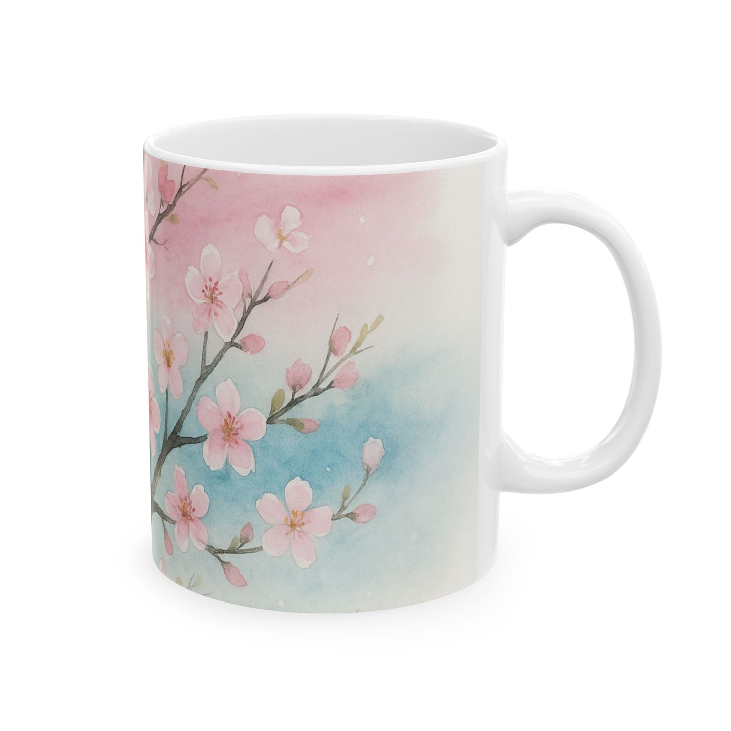 Blossom Breeze Floral Mug -Echoes of the Masters Collection- 11oz Ceramic Coffee Cup