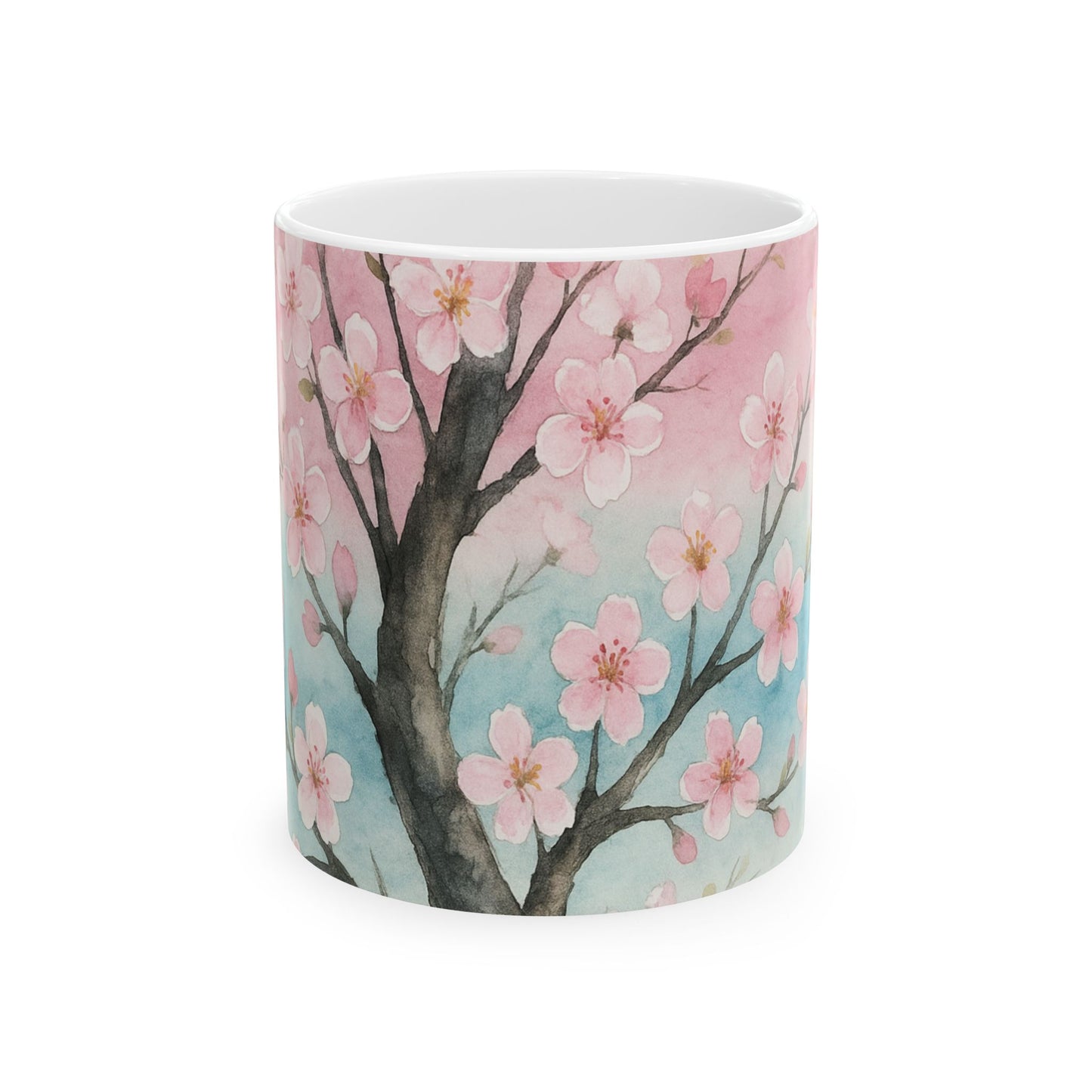 Blossom Breeze Floral Mug -Echoes of the Masters Collection- 11oz Ceramic Coffee Cup