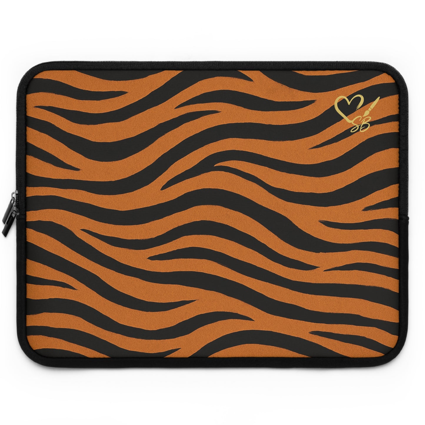 Tiger Stripe Laptop Sleeve – Orange & Black Animal Print Protective Case