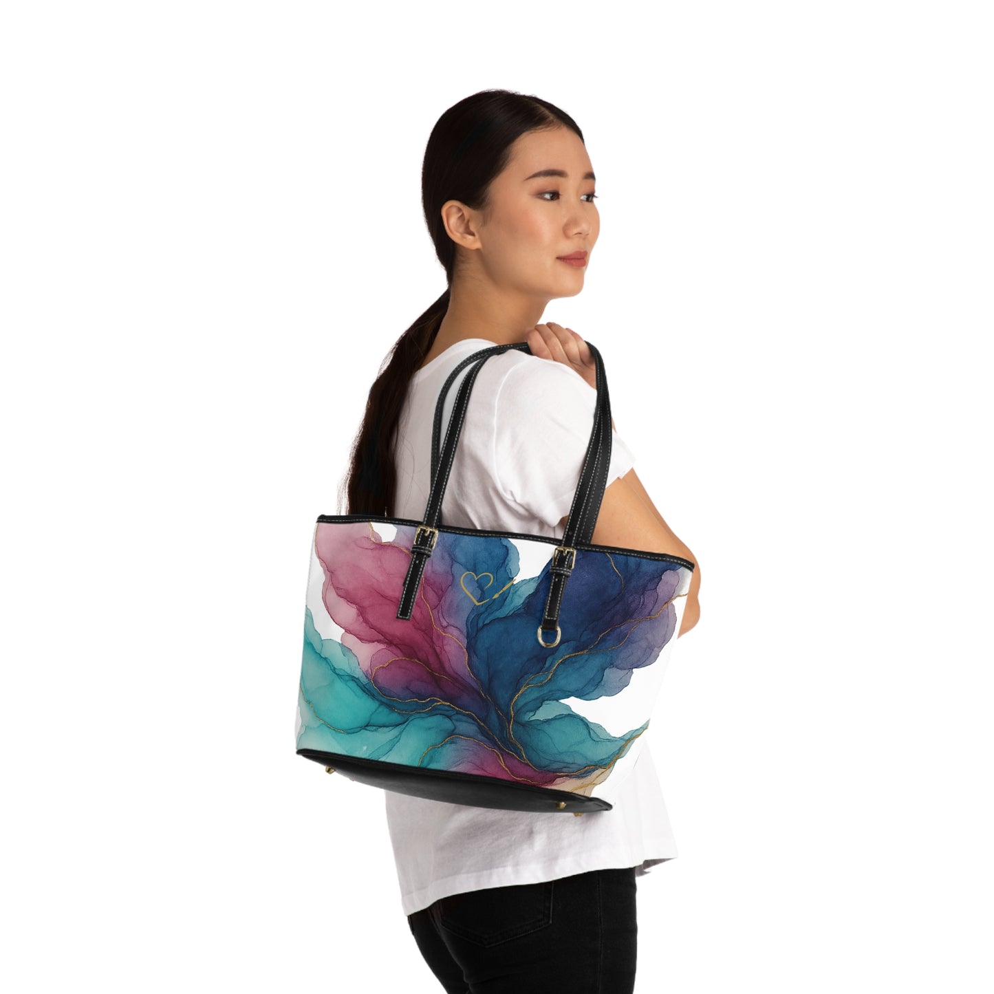 Heather Floral Artisan PU Leather Shoulder Bag — 2025 Wearable Art