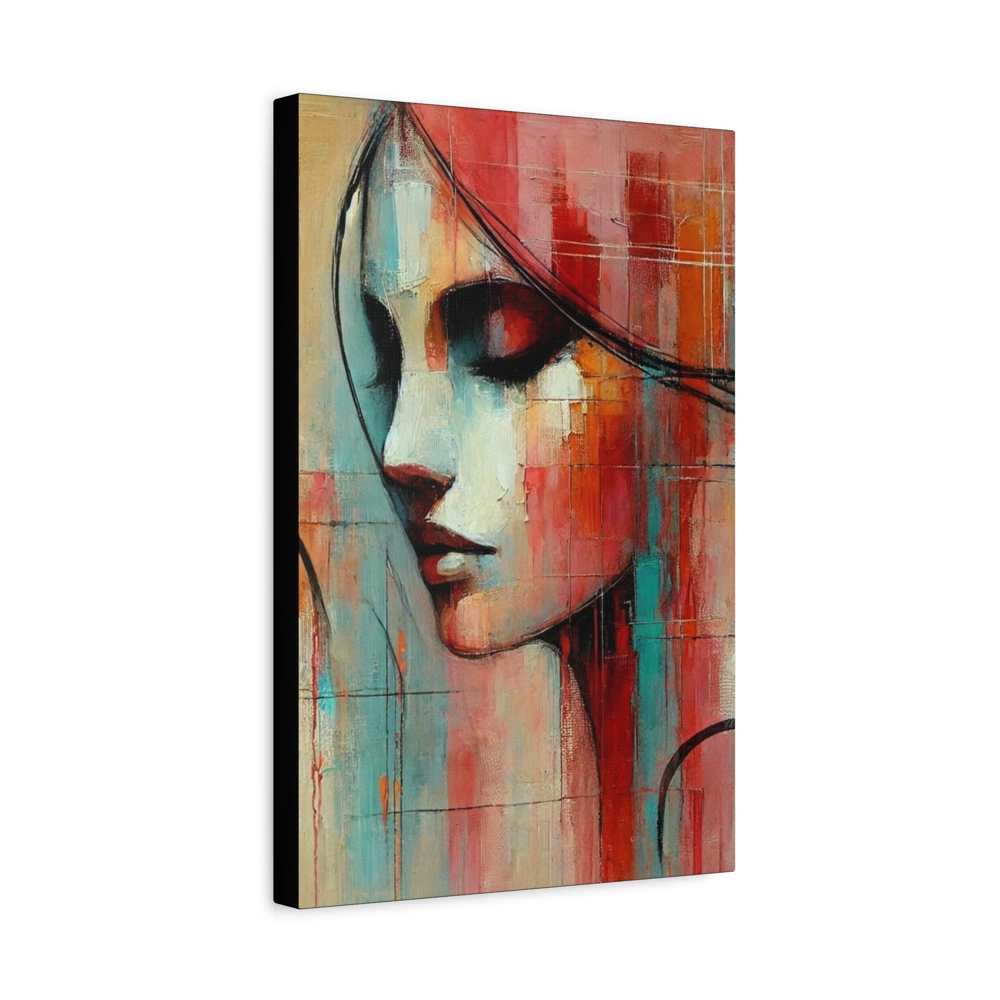 Echoes of Grace  -Fine Art Canvas Print - Female Abstract Print by Katherine Bobeck - Calming and Modern Artwork