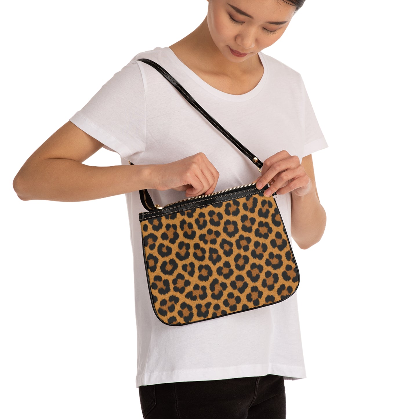 Leopard Print Small Shoulder Bag — Chic Animal Print Crossbody Purse