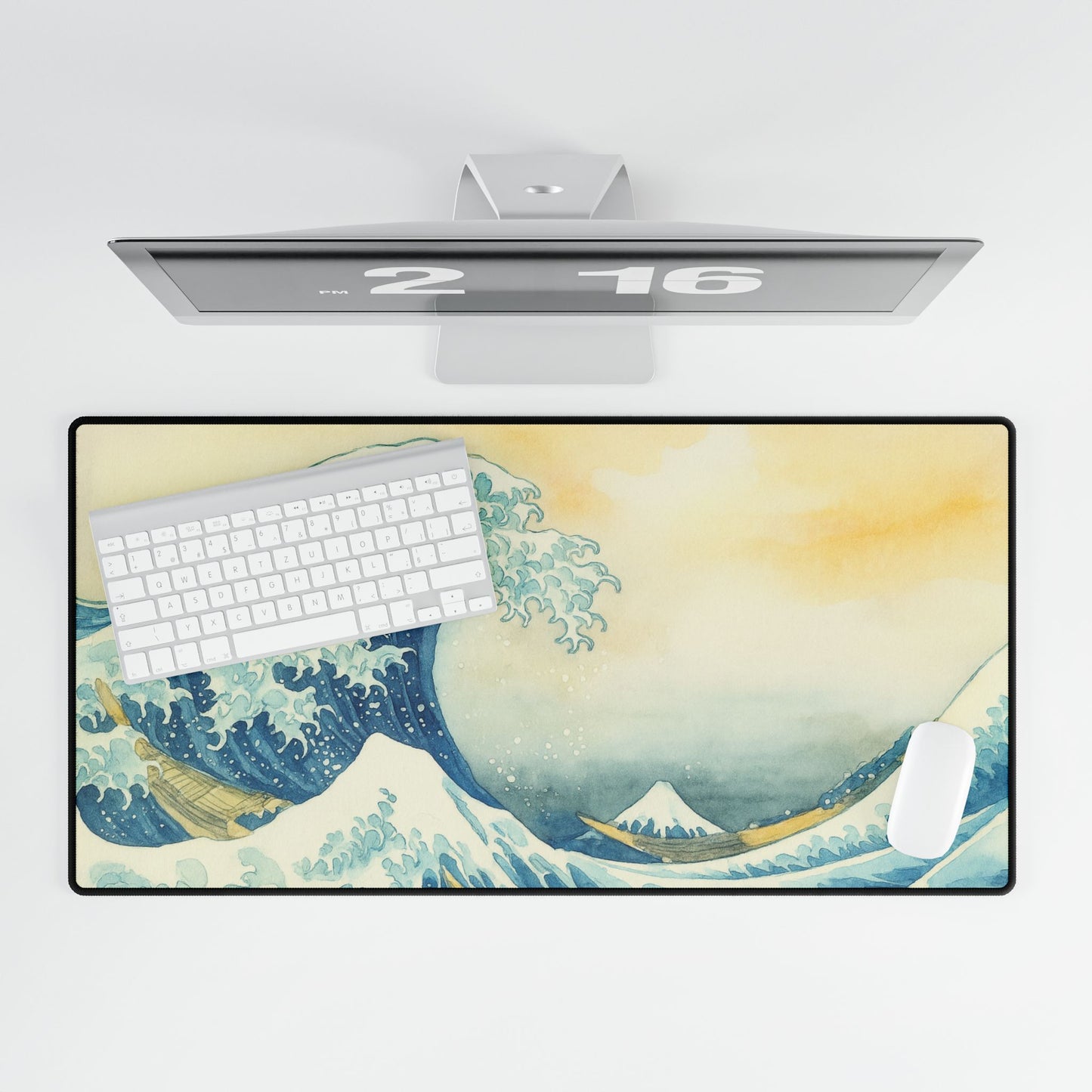 Great Ocean Wave-Echoes of the Masters-Inspired Desk Mat for Home & Office