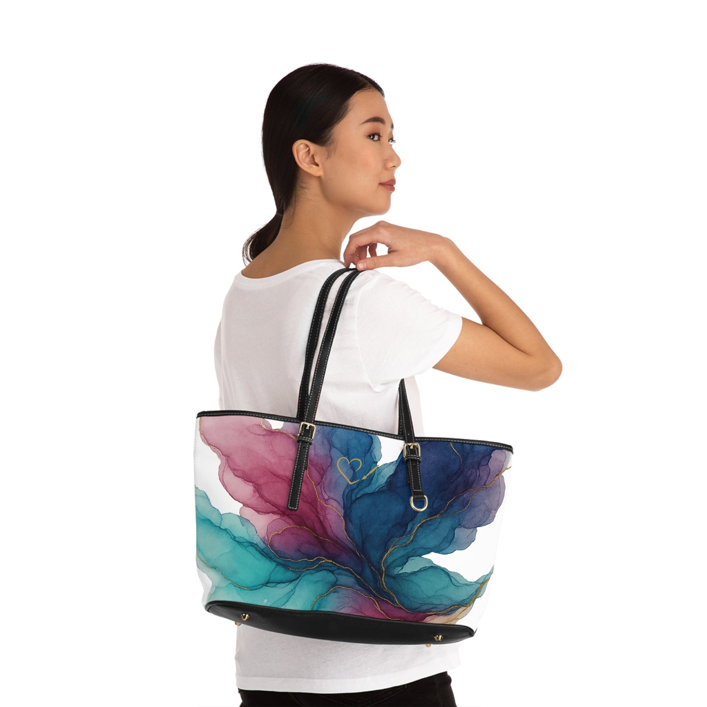 Heather Floral Artisan PU Leather Shoulder Bag — 2025 Wearable Art