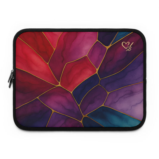Artisan Luxe Stained Glass Laptop Sleeve — "Shelby 2025" Colorful Protective Case