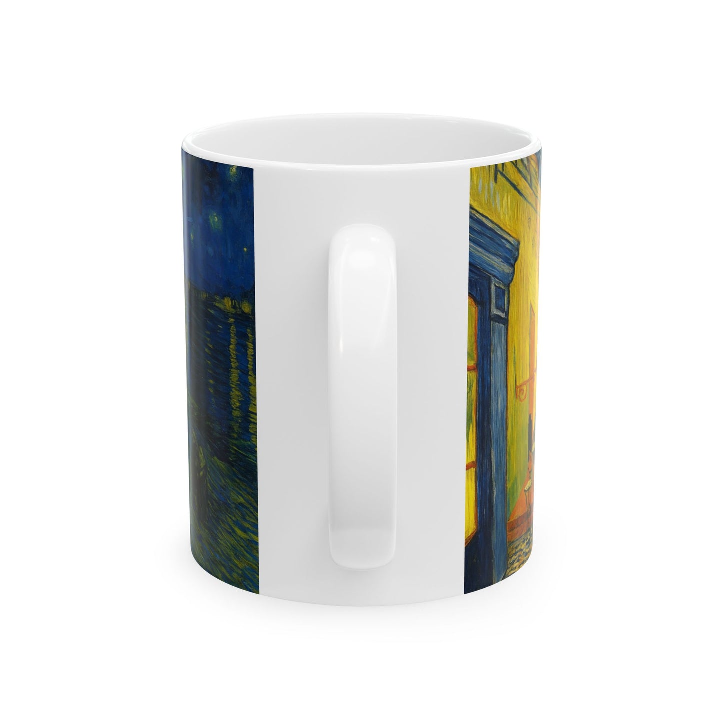 Van Gogh Landscape 4-Echoes of the Masters- Ceramic Mug — Serene Meadow & Sky Coffee Cup (11oz, 15oz)