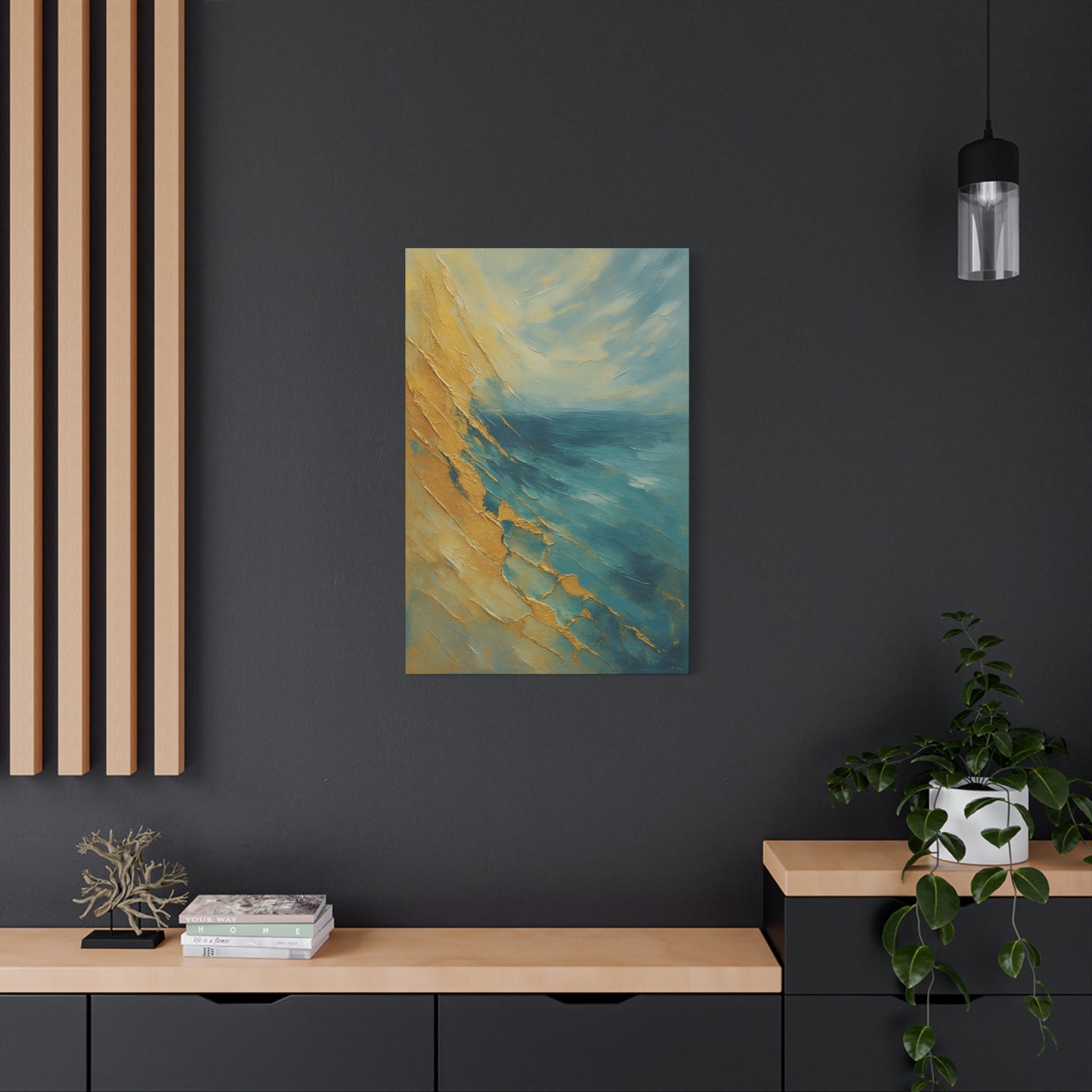 Gold Coast 2- Coastal Abstract Collection-Fine Art Canvas Print