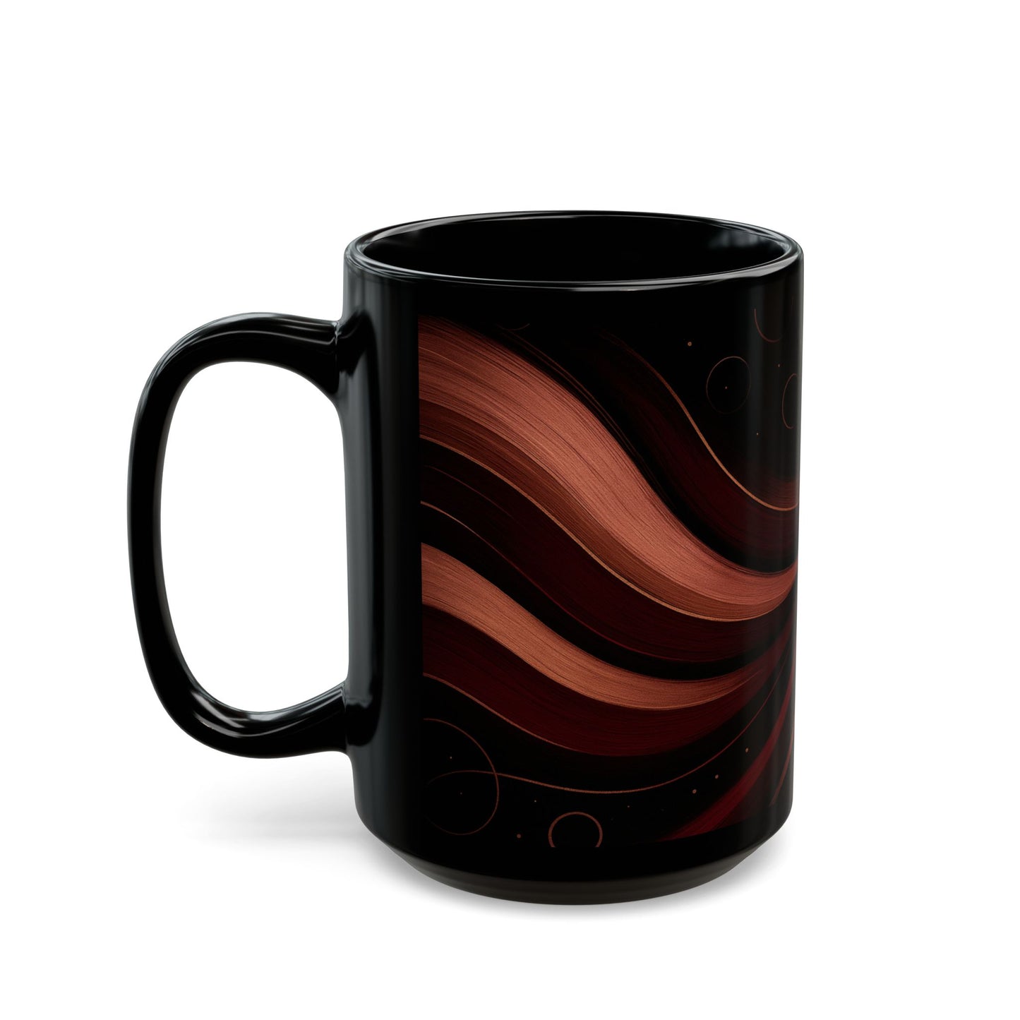 Copper Veil 5-Soulful Collection-Black Mug — 11oz & 15oz Ceramic Coffee Cup