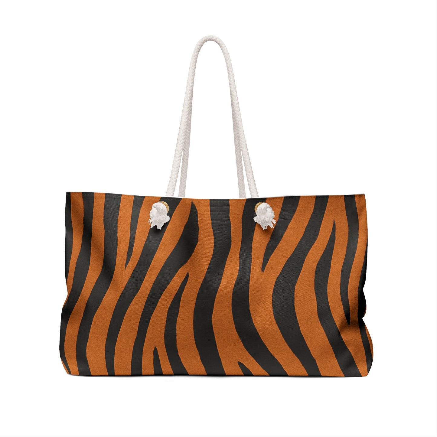 Tiger Stripe Weekender Bag — Bold Animal Print Travel Tote
