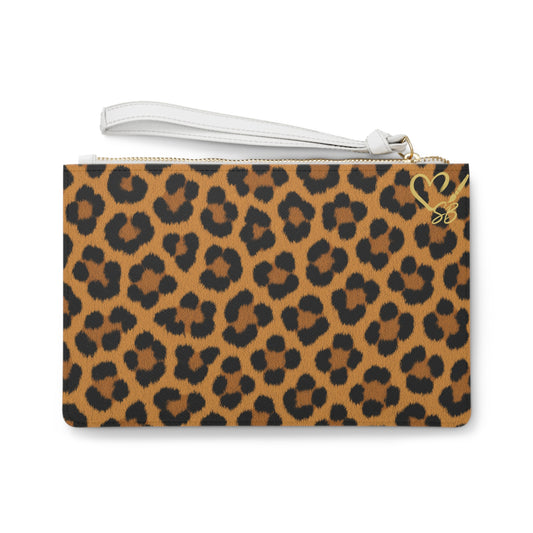 Leopard Print Wristlet Clutch Bag — Stylish Animal Print Accessory