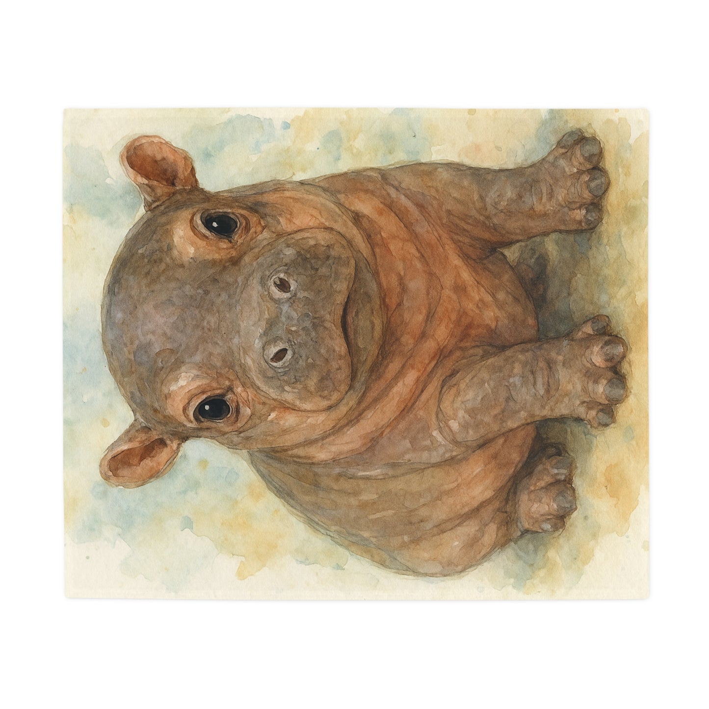 Baby Hippo-Savanah Collection-Plush Blanket