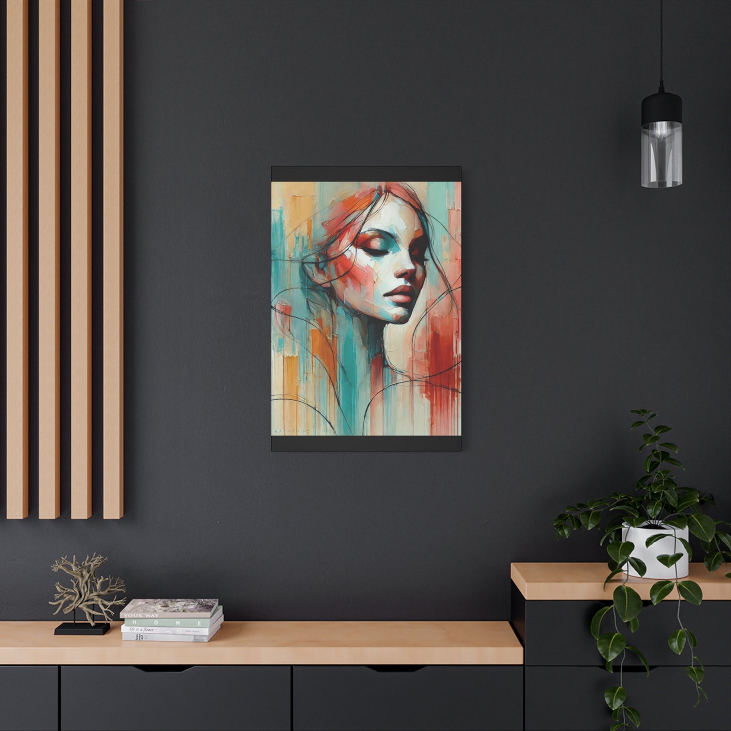 Serenity-Fine Art Canvas Print - Female Abstract Print by Katherine Bobeck - Calming and Modern Artwork