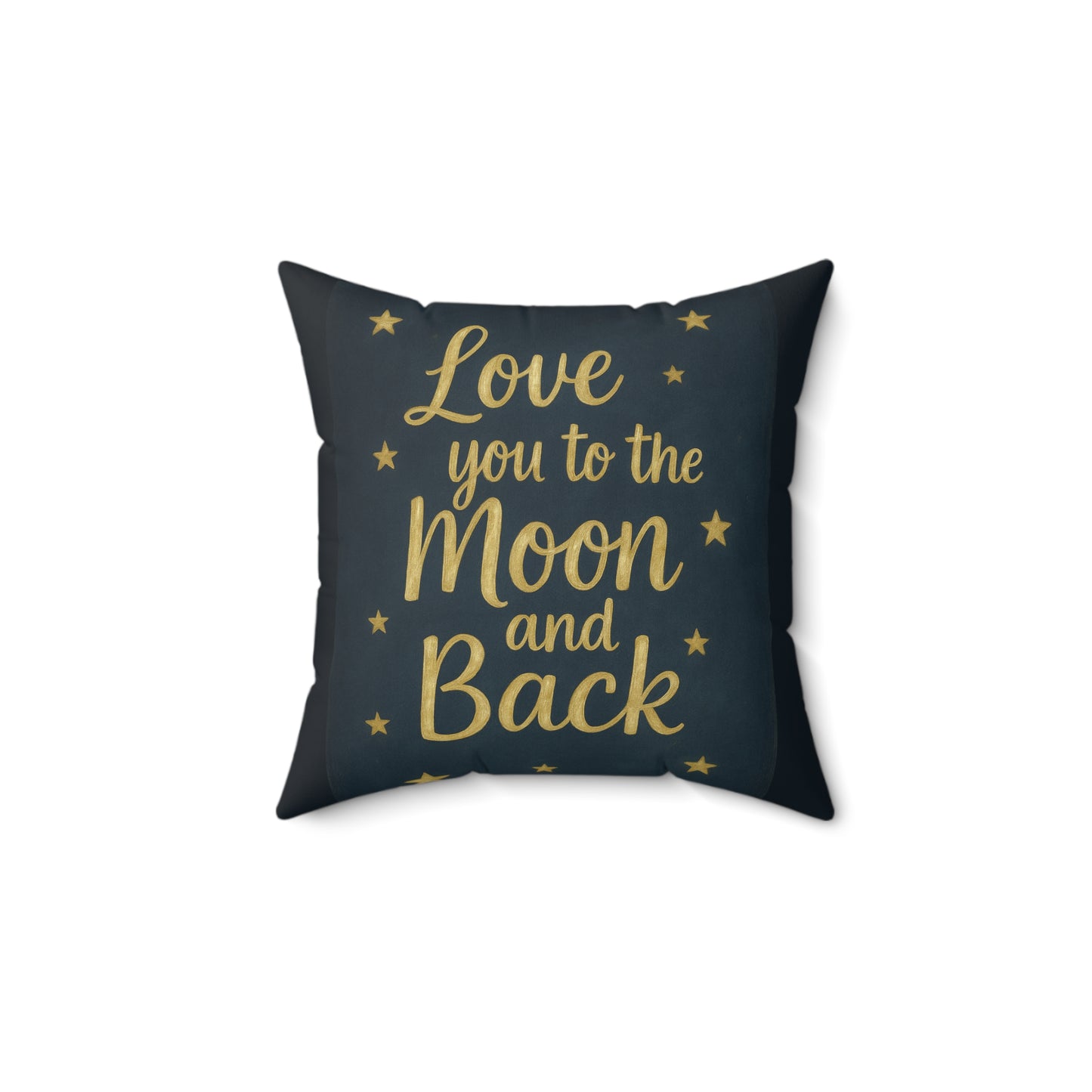 To the Moon-Teddy on Moon  3-Faux Suede Pillow — Nursery Night Sky Decorative Throw Pillow