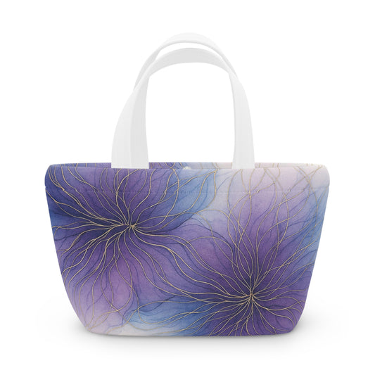 Violet Visions-Artistic Collection- Lunch Bag -Insulated Tote for Work, School, Picnics, Eco-Friendly Gift, Trendy Storage Solution