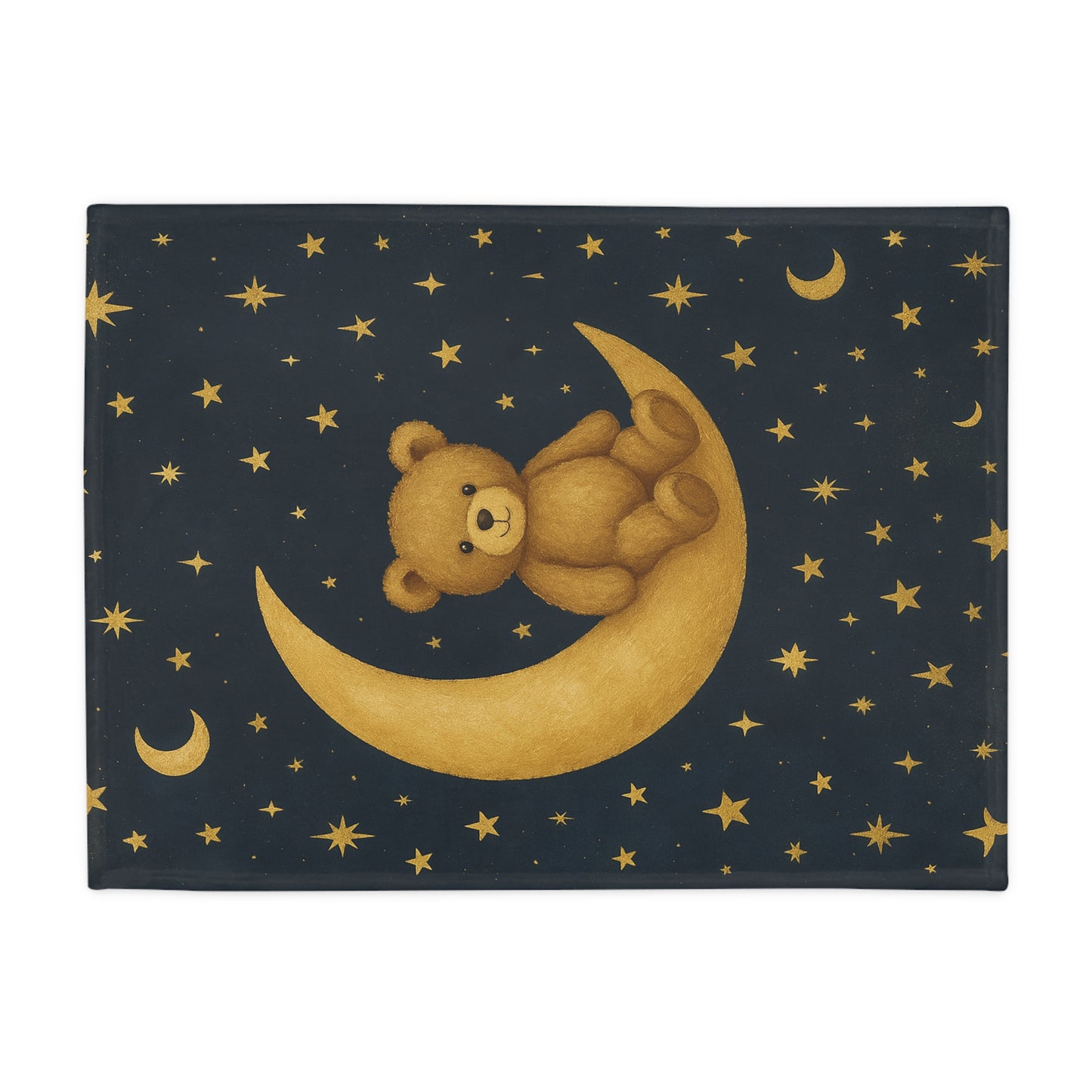 To the Moon Velveteen Plush Blanket — Celestial Dreams-Cozy Starry Night Baby Throw