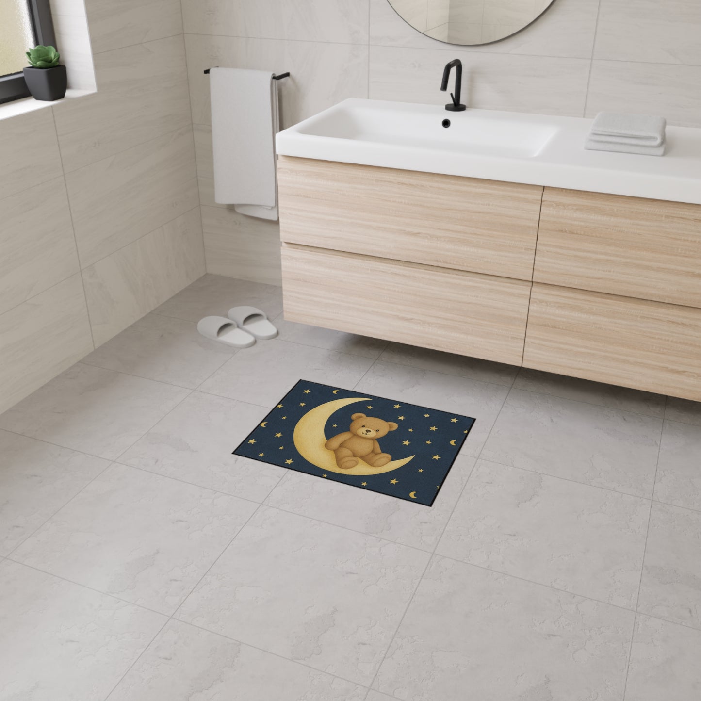 To the Moon – Starfield Heavy-Duty Floor Mat | Celestial Nursery & Play Rug