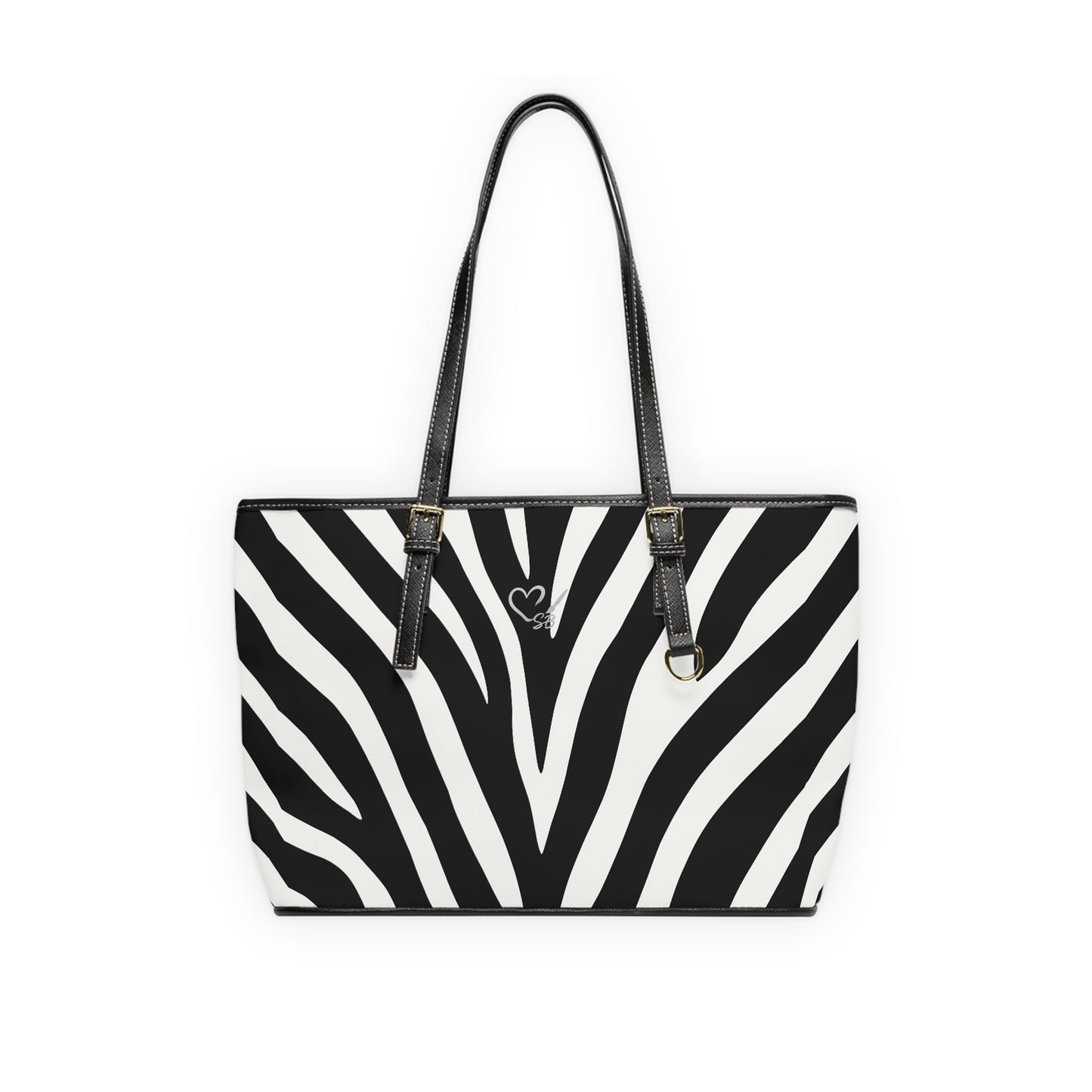 Zebra Print PU Leather Shoulder Bag – Black & White Tote for Everyday Style
