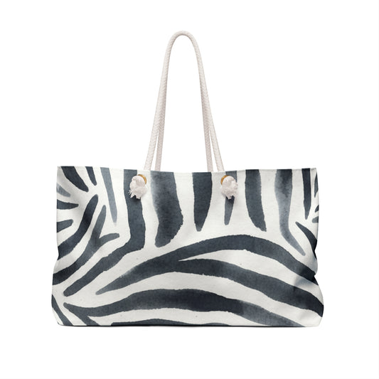 Zebra -Print Weekender Bag for Travel and Leisure