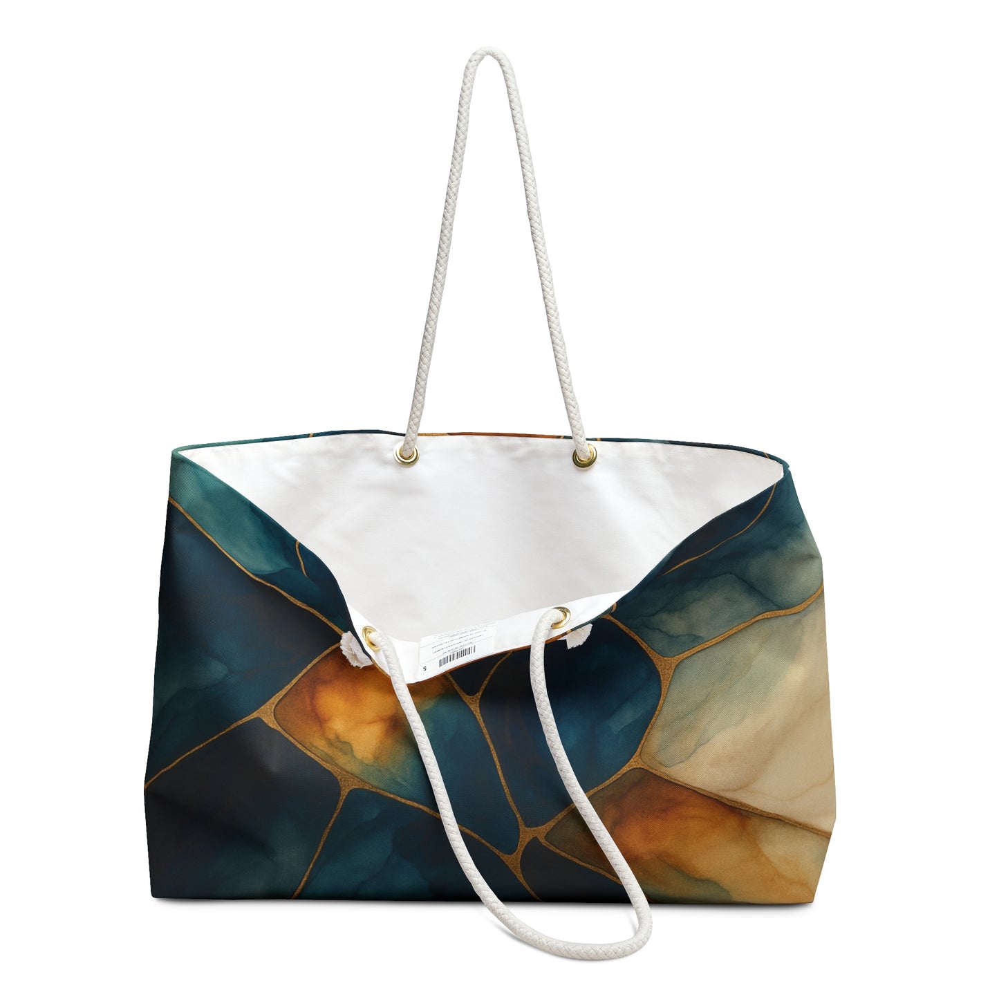 Lissette-2025 Artisan Luxe Collection-Weekender Bag — Teal & Amber Travel Tote