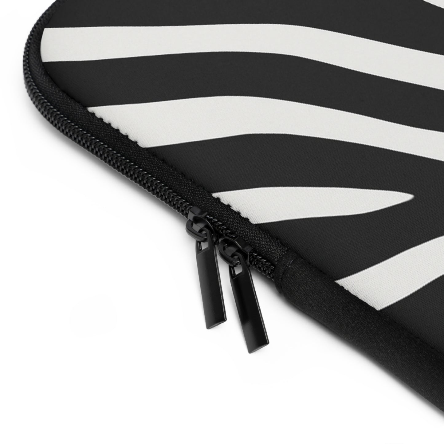 Zebra Stripe Laptop Sleeve — Black & White Protective Case
