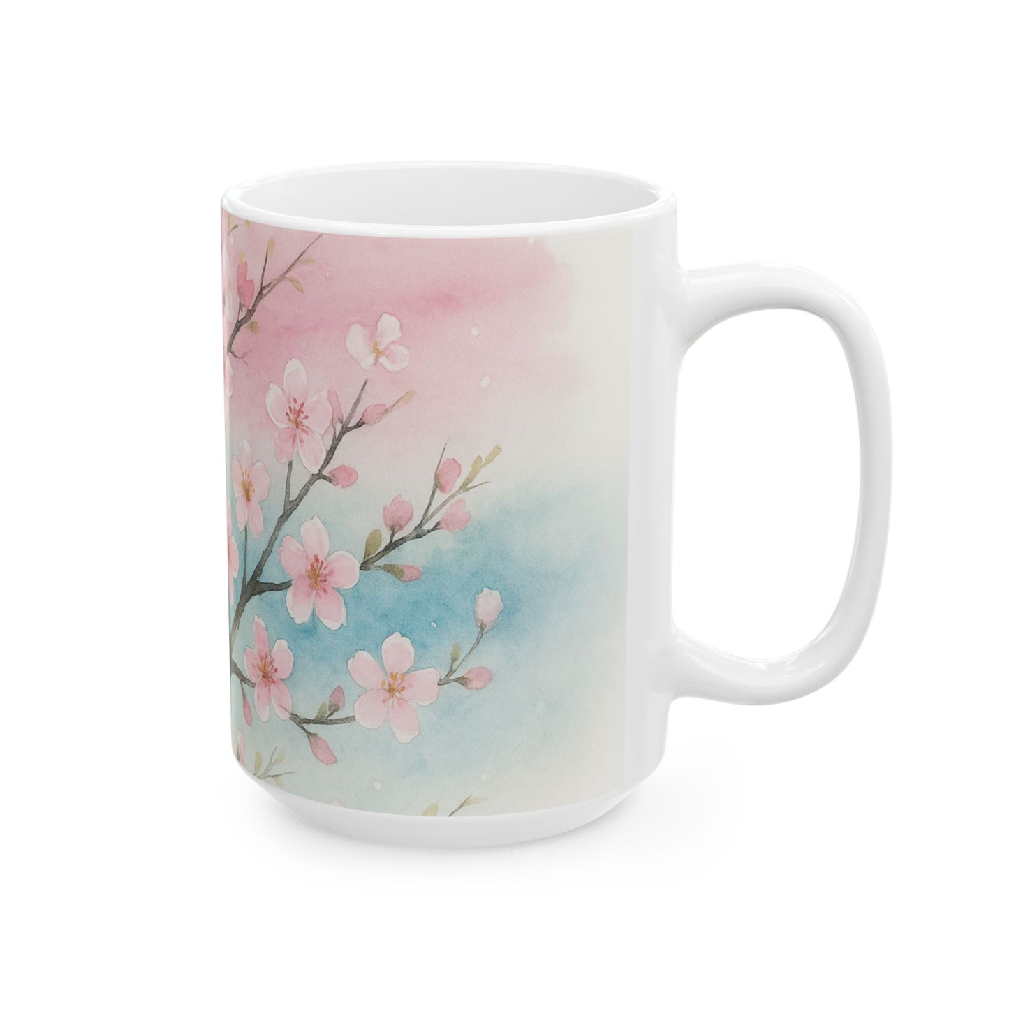 Blossom Breeze Floral Mug -Echoes of the Masters Collection- 11oz Ceramic Coffee Cup