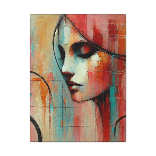 Echoes of Grace  -Fine Art Canvas Print - Female Abstract Print by Katherine Bobeck - Calming and Modern Artwork