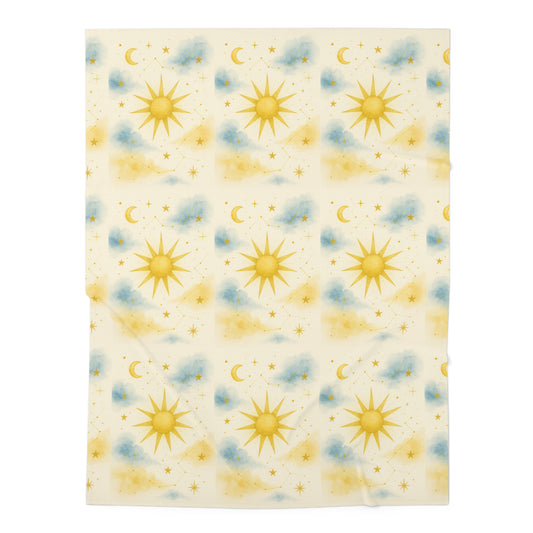 Sol Serenade (3)-Celestial Dreams Collection -Swaddle Blanket - Soft Space-Themed Infant Wrap