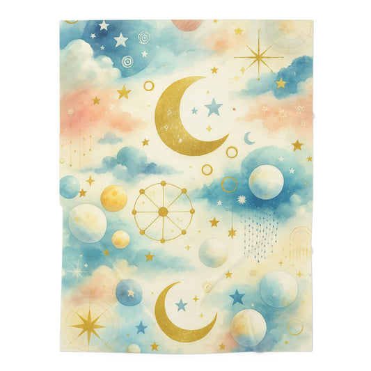 Blue Twilight- Celestial Dreams Nursery Design by Artist Katherine Bobeck, Soft and Cozy