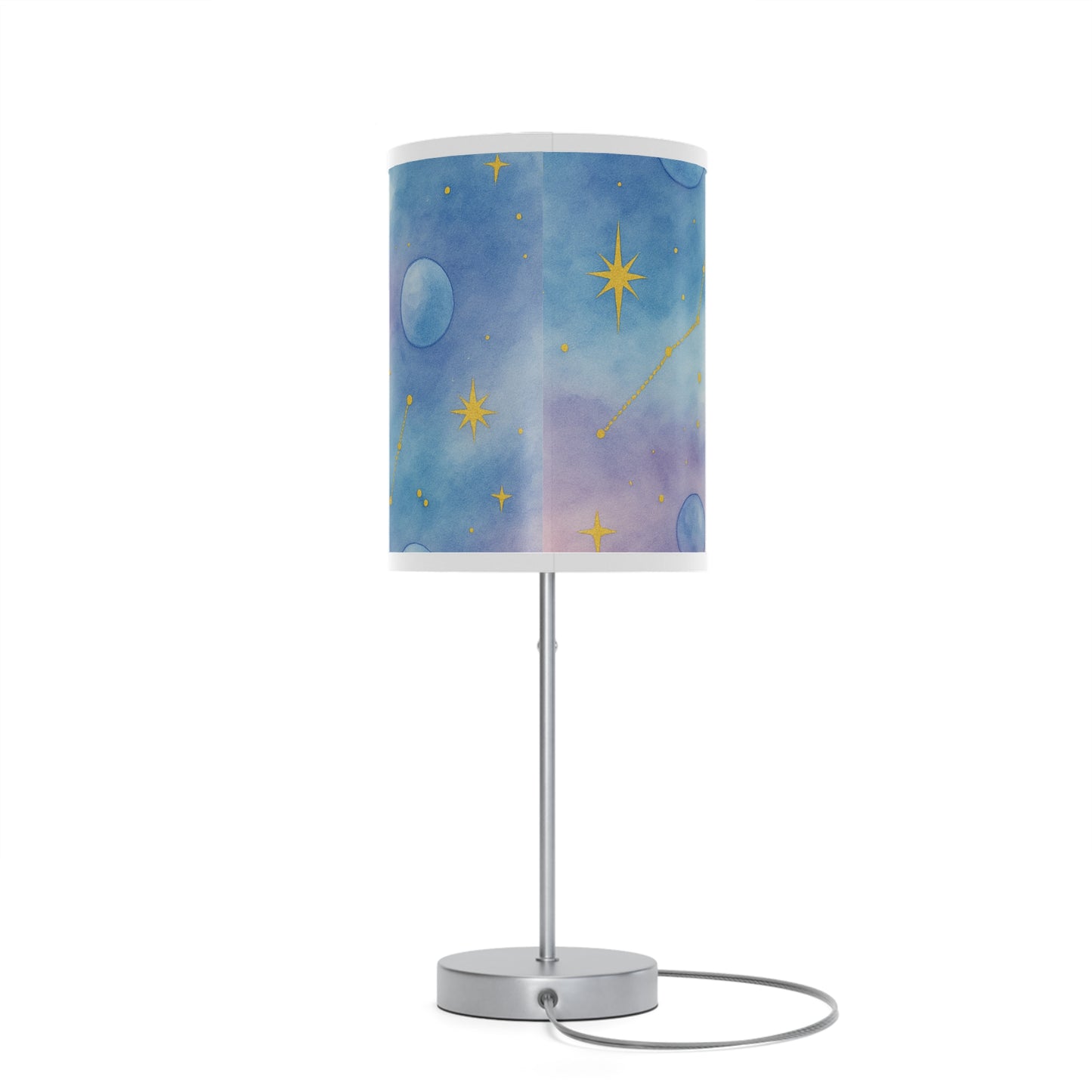 Celestial Moon-Celestial Dreams -Galaxy Print Table Lamp