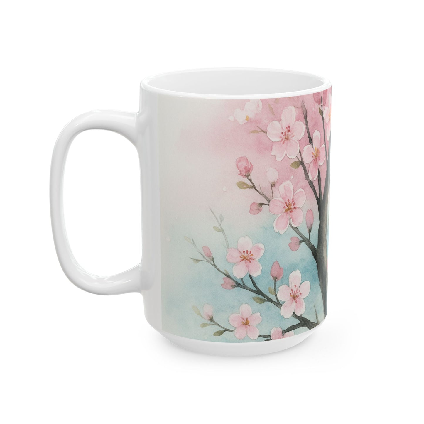 Blossom Breeze Floral Mug -Echoes of the Masters Collection- 11oz Ceramic Coffee Cup