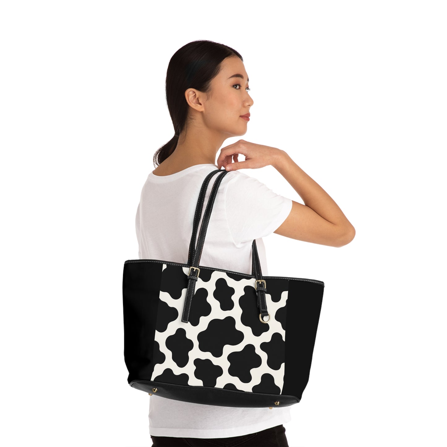 Cow Print (small)-PU Leather Shoulder Bag