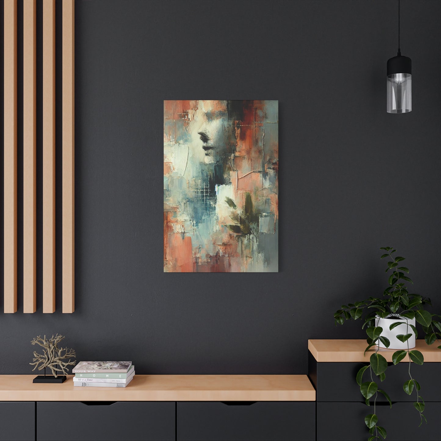 Whispers of Stillness -Fine Art Canvas Print - Female Abstract Print by Katherine Bobeck - Calming and Modern Artwork