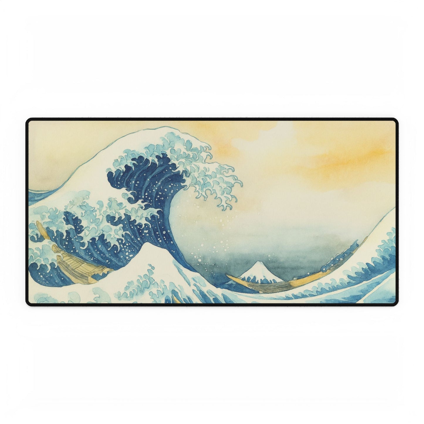 Great Ocean Wave-Echoes of the Masters-Inspired Desk Mat for Home & Office
