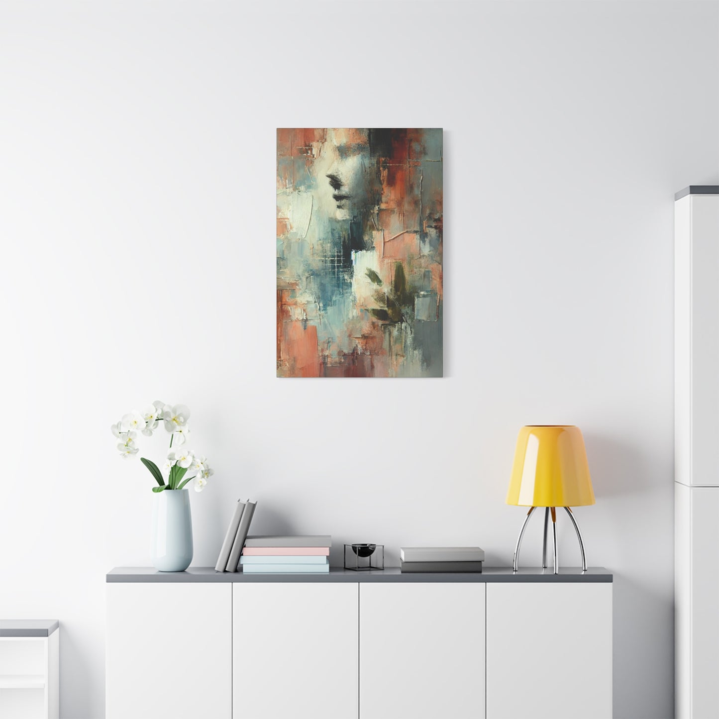 Whispers of Stillness -Fine Art Canvas Print - Female Abstract Print by Katherine Bobeck - Calming and Modern Artwork